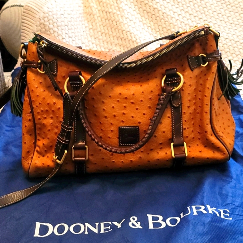 Dooney & Bourke Florentine Ostrich Embossed Satche